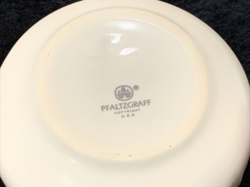 4 Pfaltzgraff Tea Rose Creamer & Sugar Bowl, Grave Boat & Underplate, Excellent! - Picture 6 of 9