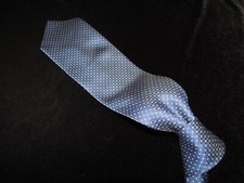 60" Blue  White polka dots 100 silk necktie TIE.