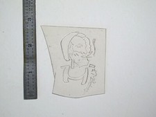 vtg 1960s 1970s Tattoo Flash acetate stencil Zig Zag Smoker signed v2 WEED2