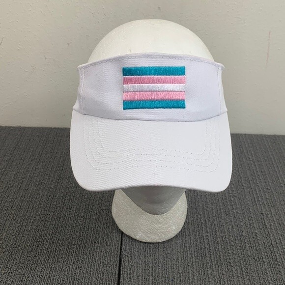 Transgender Pride Flag Visor Hat Strapback Cap Un… - image 1