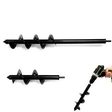 Garden Planting Drill Bit Earth Planter Post Hole Auger Digger 8x30cm or 8x60cm