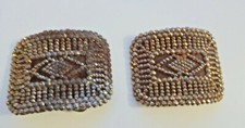 Antique Vtg Steel Cut front France ORNAMENTAL Pair Shoe Buckle Clips Accessories