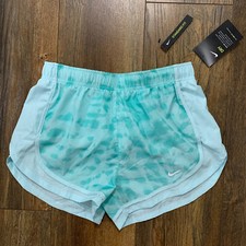 Nike Dri Fit Printed Tempo Running Shorts Teal Tint / White Women  s AQ5682-336