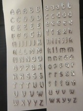 Buchstaben aus Wachs, Gro&szlig;- und Kleinbuchstaben, 8 mm, silber