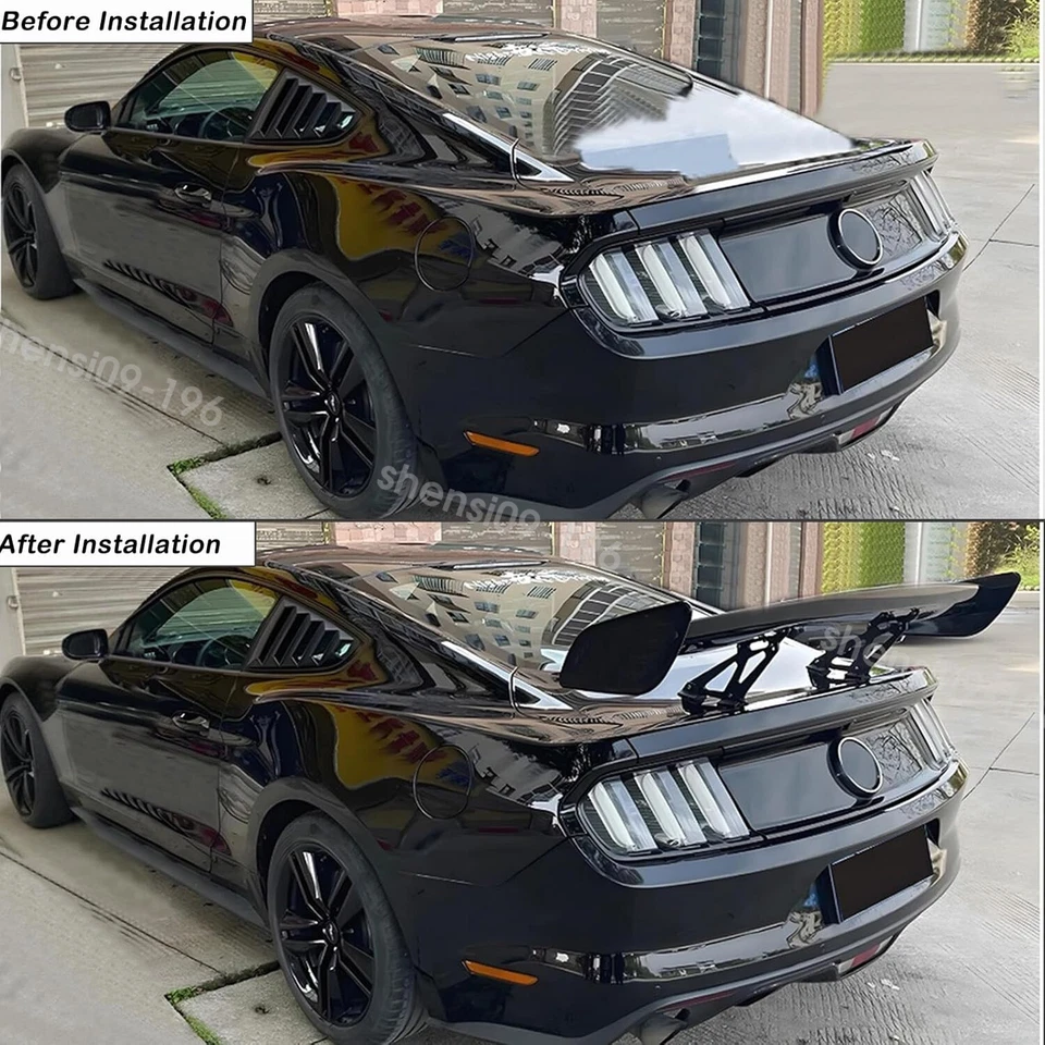 57" Large Rear Trunk Spoiler Gloss Racing GT Wing For Cadillac CTS CTS-V Coupe - Image 3 of 4