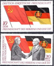 .DDR MiNr1759-1760 ** 25 Jahre Gesellschaft für Deutsch-Sowjetische Freundschaft