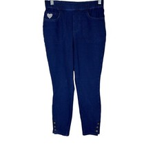 Quacker Factory Short DreamJeannes Pull-On Snap Bottom Legging Pants XX-Small Sz