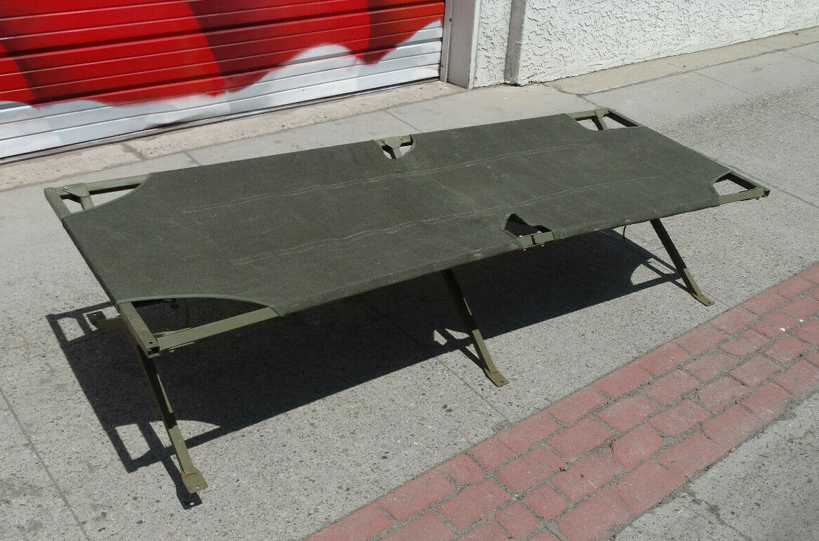 Vintage French Army Steel Fram Cot (USED)