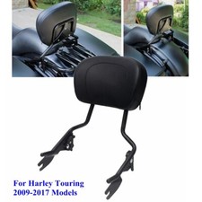 Detachable Sissy Bar Passenger Backrest w/ Pad For Harley Touring Road King FLHR