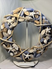 Pier 1 Amazing sea shell wreath With Real Shells And Driftwood . Rare 