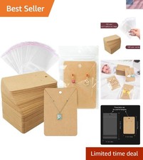 Complete Set of 150 Earring Display Cards and Self-Sealing Bags for Crafters