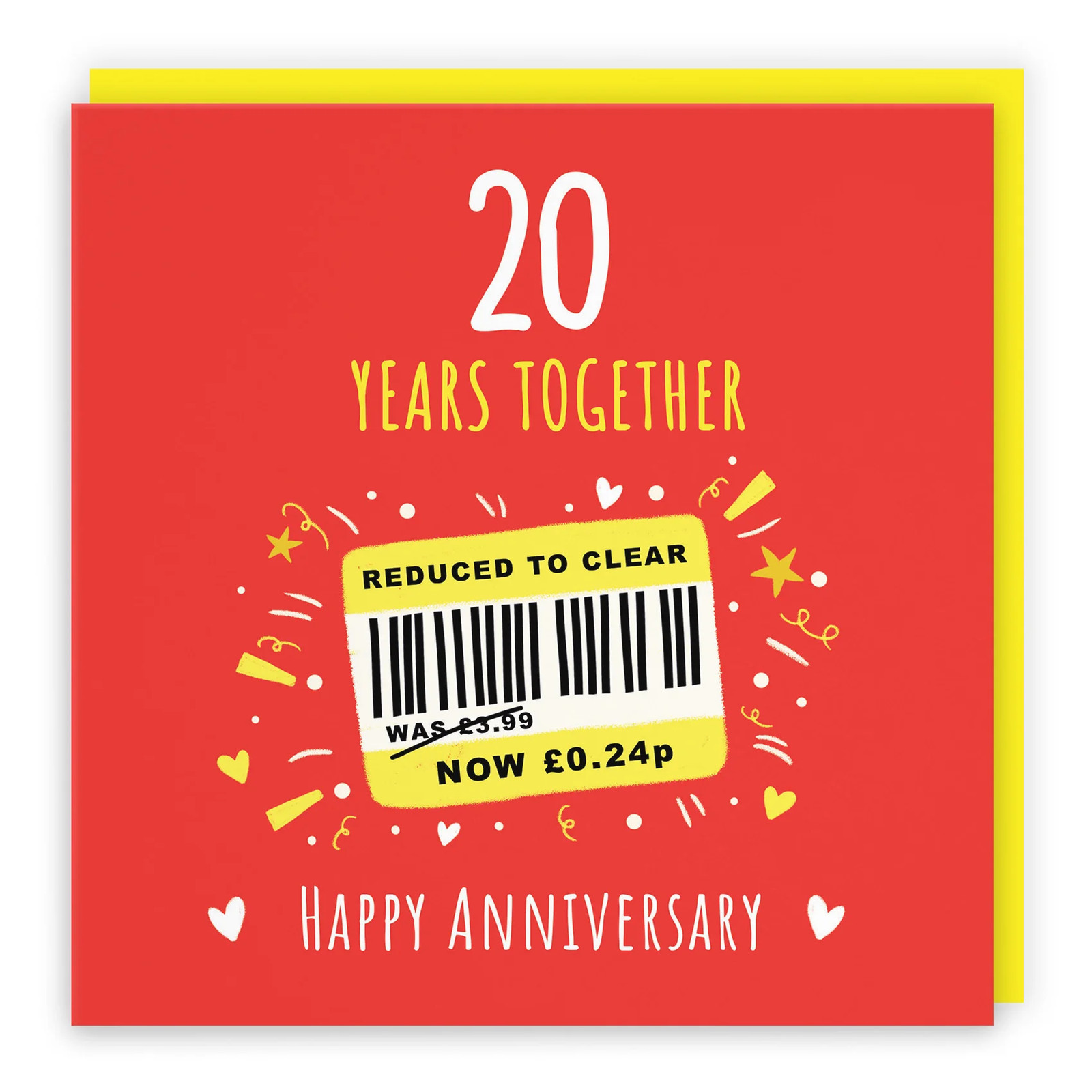 20th Anniversary Card Reduced To Clear Moments