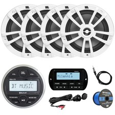 JBL PRV175 Receiver, 4X 6.5" Speakers, USB/AUX Mount, Remote, Antenna, Wire