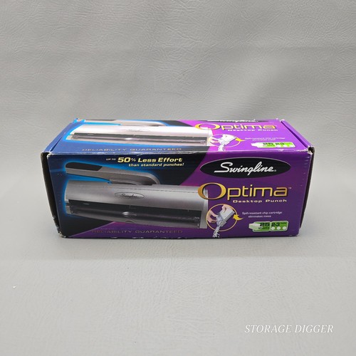 Swingline Optima Desktop Punch Model #74132, 25 Sheets, 2-3 Holes Adjustability