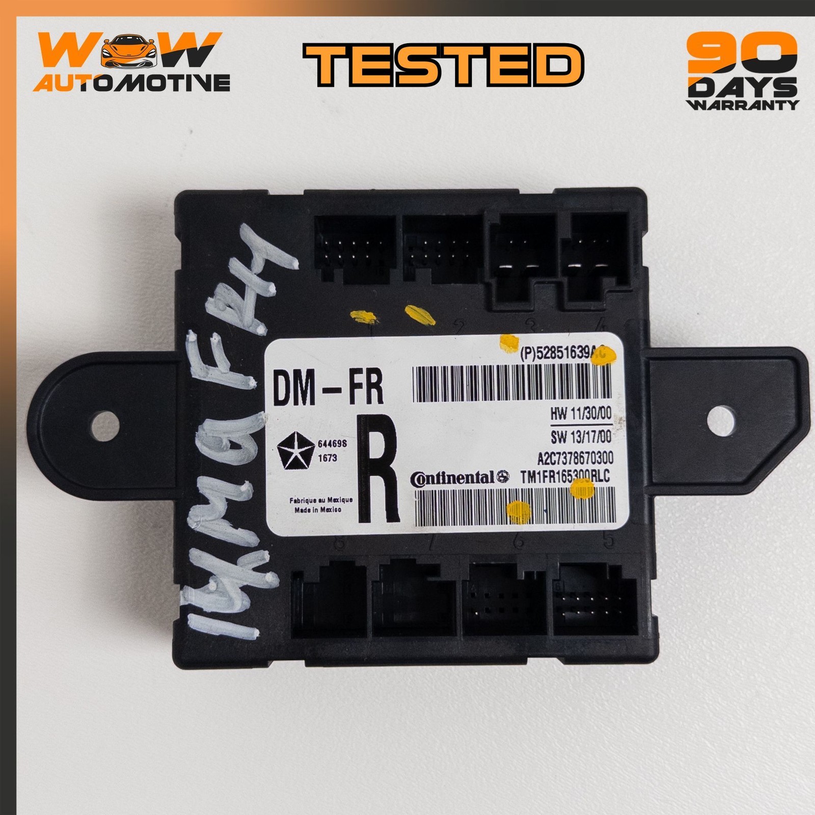 13-19 MASERATI QUATTROPORTE GTS FRONT RIGHT DOOR COMPUTER CONTROL MODULE OEM