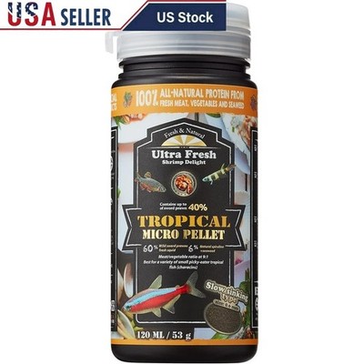 High Palatability Fish Food Micro Pellets Tetra Angelfish Probiotics Growth New