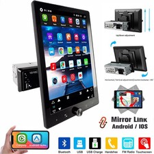 10.4" Single 1 Din Apple Carplay Car Stereo Radio Touch Screen Android Auto CAM