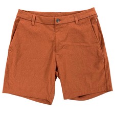 Lululemon Mens Commission Classic Fit Short 7" Ventlight Size 30 Rust Orange