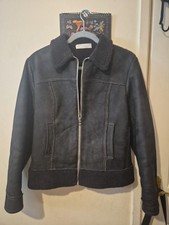 Nicole Farhi genuine Sheepskin Aviator Jacket. Good condition Women's Size 8-10
