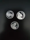 2000, 2001 & 2002 Alaska Mint Official Medals  .999 Silver GEM  w/ COA in Holder