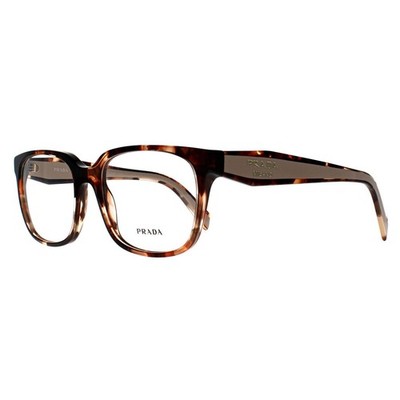 Chika 　PRADA VPR 07M-Nメガネ ブラウン ケース付き Prada Glasses Frames PR 17ZV 07R1O1 Havana Caramel Women, $177.00