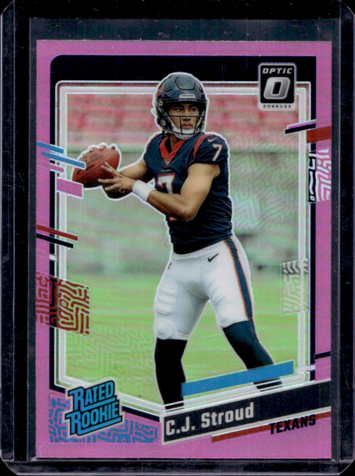 2023 Donruss Optic C.J. Stroud Pink Prizm Rated Rookie #244 Texans