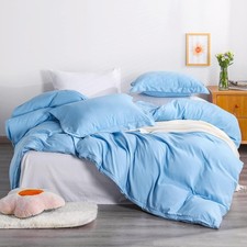 Twin Duvet Cover Set, 1 Duvet Cover and 1 Pillow Sham, Soft Brushed Microfiber