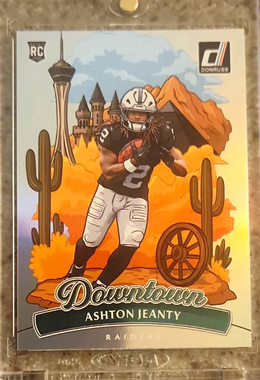 Panini 2025 Donruss Downtown! Ashton Jeanty Las Vegas Raiders #11 —“READ”—BELOW-