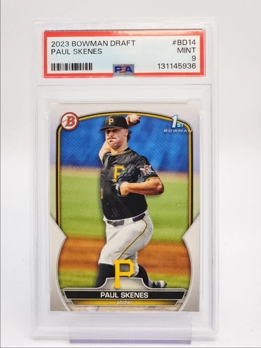 PAUL SKENES 2023 BOWMAN DRAFT 1ST BASEBALL PIRATES A PSA 9 Q2283
