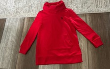 Polo Ralph Lauren Girl's Turtleneck Red Pockets Top Light Sweatshirt Size 5