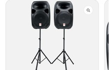 Rockville RPG122K Speakers - SPEAKERS AND STAND ONLY - Great Condition