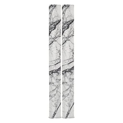 AUUXVA Stylish Marble Refrigerator Door Handle Covers Set of 2,Modern White 
