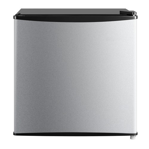 Mainstays 1.7 Cu. ft Single Door Mini Refrigerator Stainless Steel Look OPEN BOX