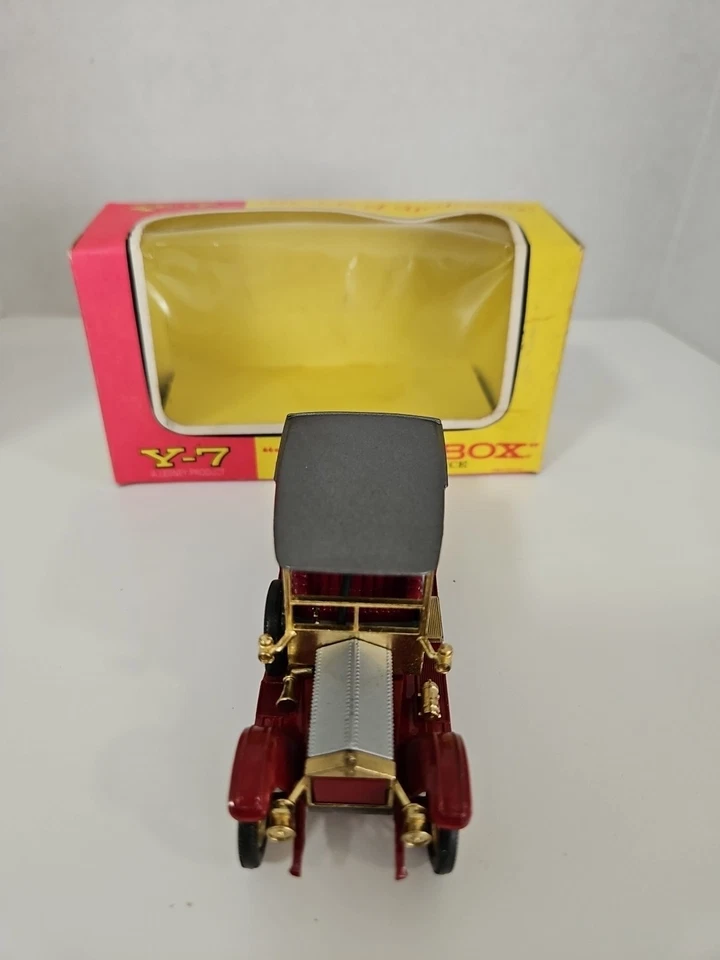 Matchbox Y7 1912 Rolls Royce Models of Yesteryear Silver & Red 1:48 Diecast - Image 4 of 4