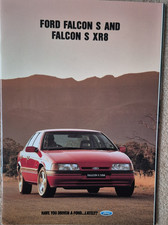 Ford Falcon S and Falcon S XE8 1992 22 pg brochure & Spec Sheet & Colour Range