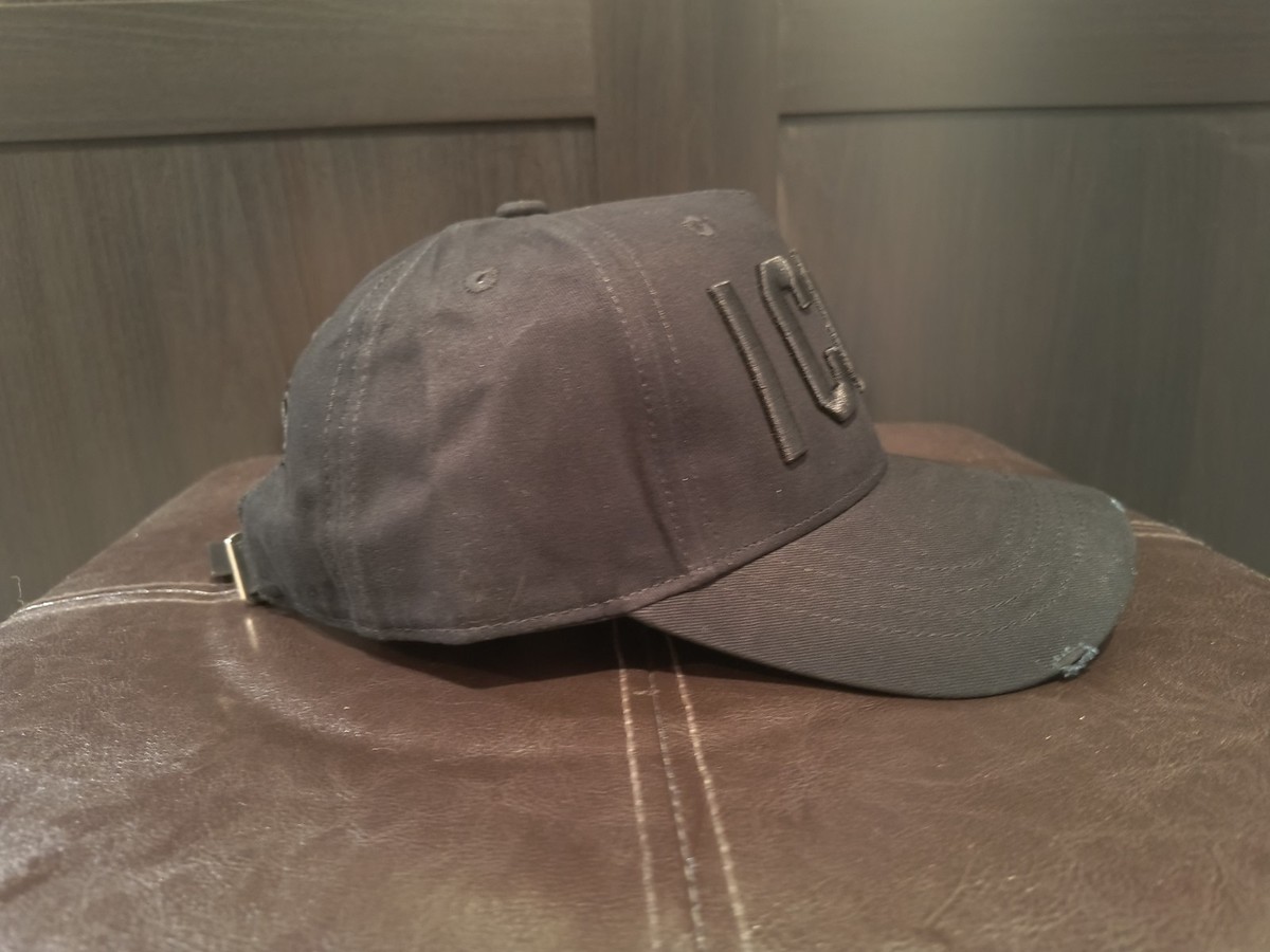 Dsquared Hat Adjustable Distressed black View 4