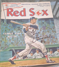 1968 Boston Red Sox Program Fenway Park Signed by Rico Petrocelli #6 Vintage MLB
