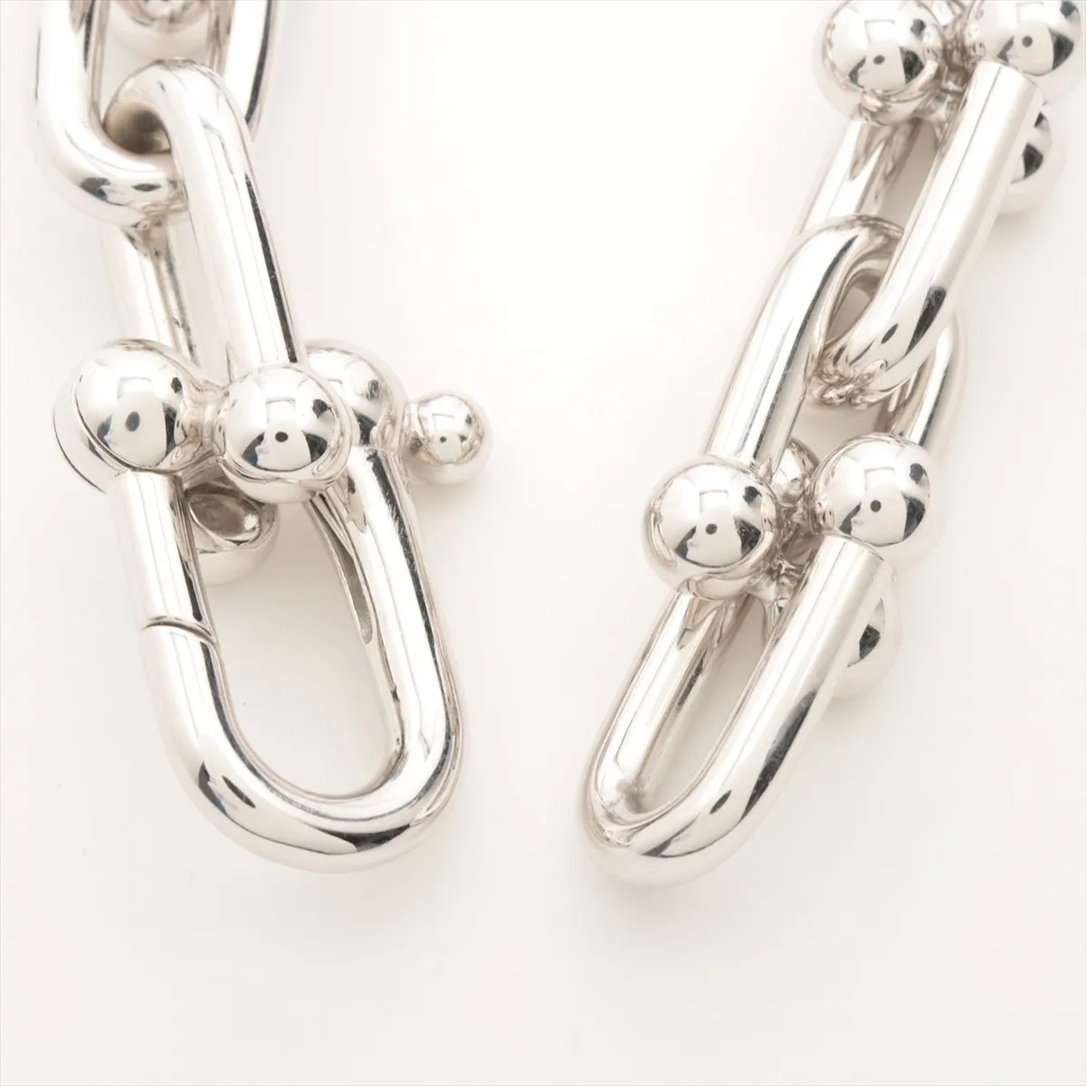 Tiffany Hardware large link diamond Bracelet 750(WG) 40.7g