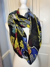 Harry Potter Hogwarts House Crest Infinity Scarf 34 x 34 One Size Fits Most Used
