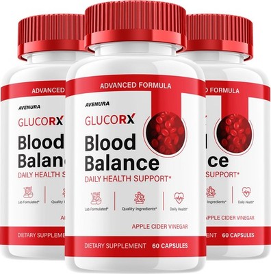 (3 Pack) Glucorx Capsules   Gluco-rx Natural Blend Glycogen Formula for Health