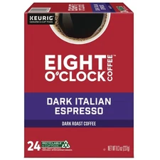 Eight O'Clock 6408 Coffee K-Cups - Dark Italian Espresso (24/Box) New