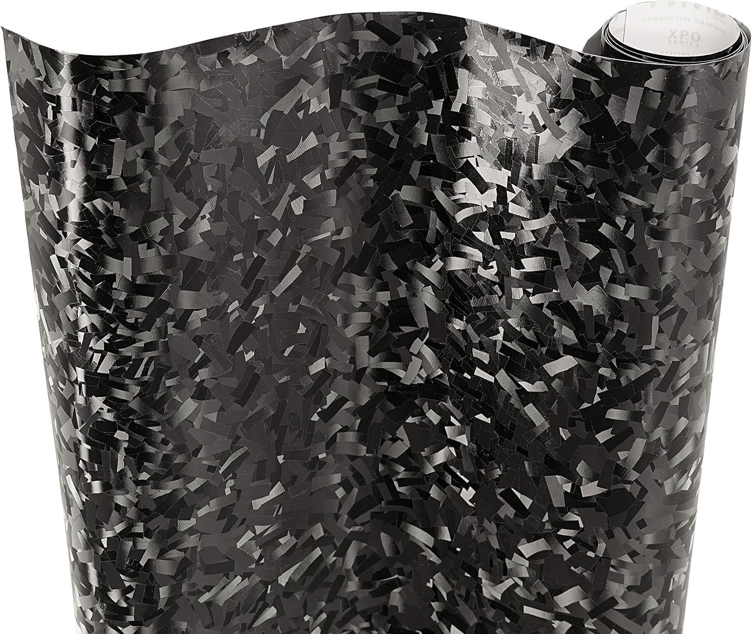 VViViD+ Forged Composite Carbon Patternless Car Vinyl Wrap 10ft x 5ft, Black