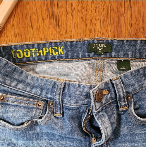 J. Crew Toothpick Ankle Jeans Light Wash With Stretch Size 27 - Picture 5 of 10