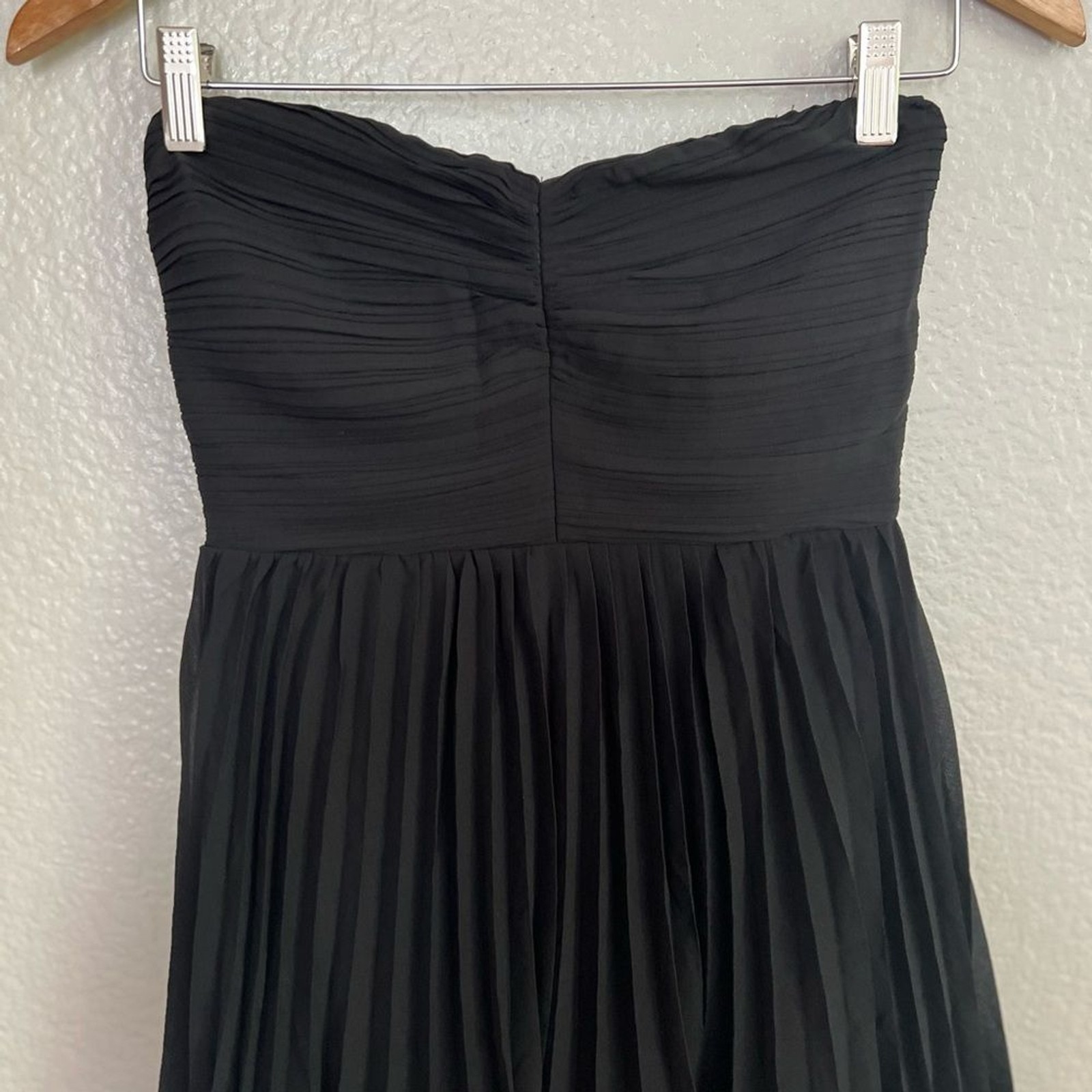 NWOT Seriously Sensational Black Strapless Tiered Maxi Dress