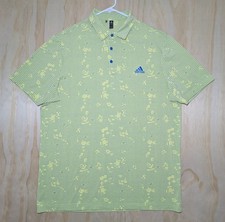 Adidas Men's Large Camo Golf Green Check Abstract Pattern Performance Stretch