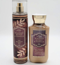 BATH BODY WORKS WHIPPED HONEY  VANILLA FINE FRAGRANCE MIST SPRAY  BODY LOTION
