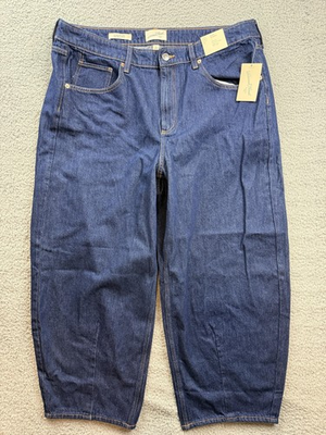 #ad Universal Thread Jeans Womens 17 Regular Blue Easy Barrel High Rise Ankle Denim $21.99