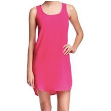 BB Dakota Pink Curved Hem Sleeveless Cut Out Shift Dress Womens L