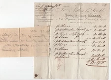 Georgian billhead: Arthur & Arnold, Boot & Shoe Maker, of London, 1819