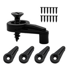 50 Pack Glass Retainer Clips Kit, Black Window Screen Clips, 4-5mm Glass Cabi...